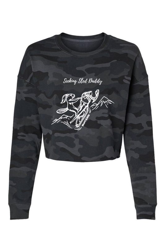 Sled Daddy Lightweight Camo Cropped Crew