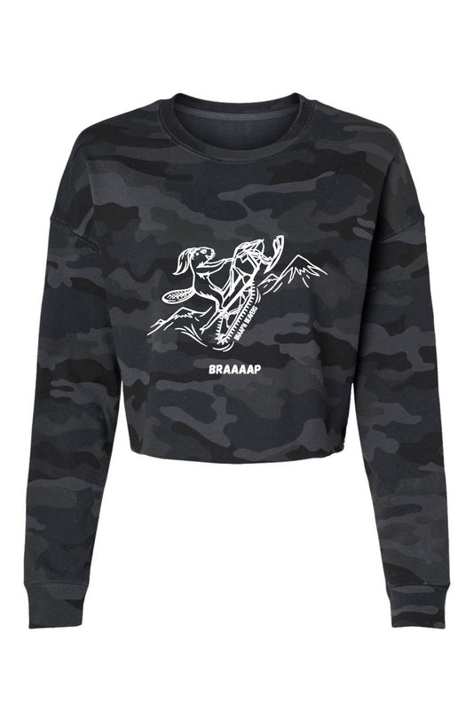 Braap Lightweight Camo Cropped Crew