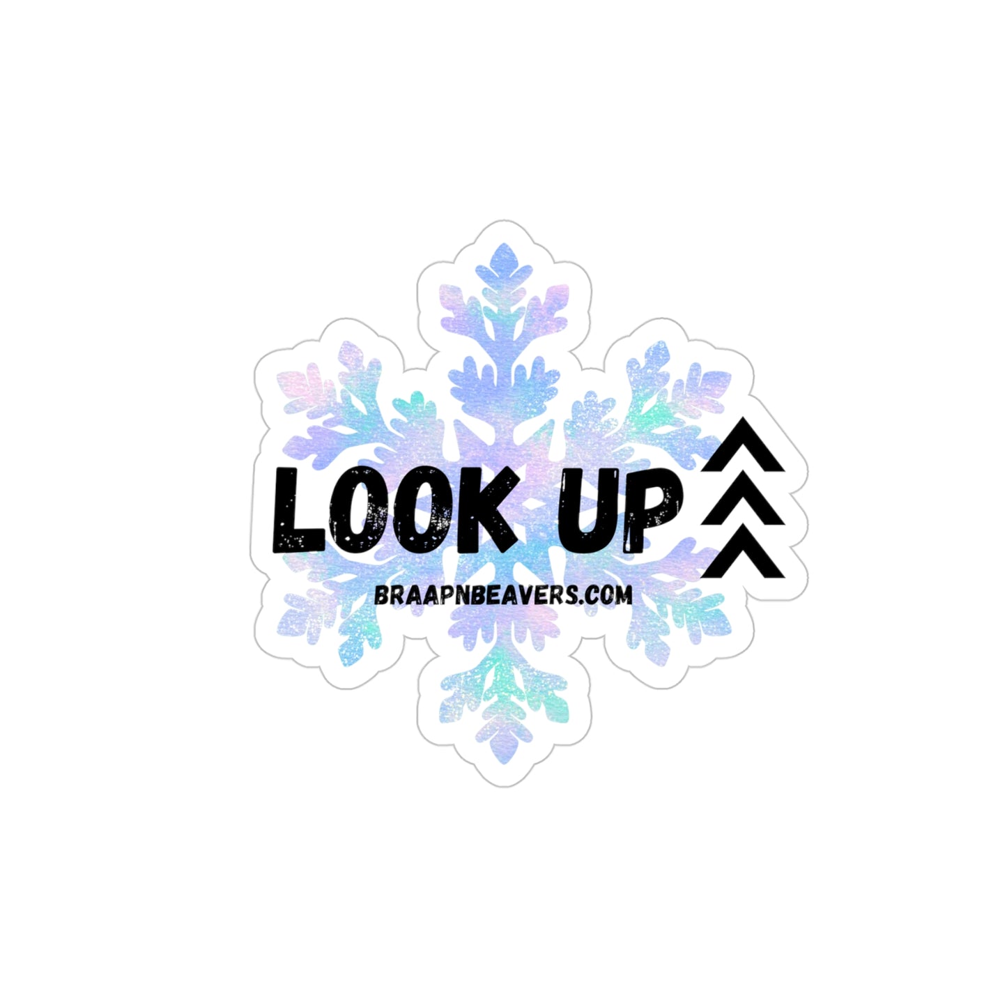 Snowmobile Hood LOOK UP Sticker